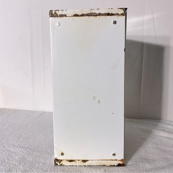 Vintage Ekco Unlimited White Metal Saran Wrap Tin Foil Paper Towel Dispenser - Picture 11 of 16